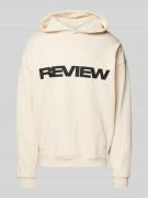 REVIEW Hoodie mit Kapuze in Ecru, Größe XL