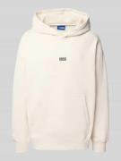 Hugo Blue Loose Fit Hoodie aus reiner Baumwolle Modell 'NAZARDO' in We...