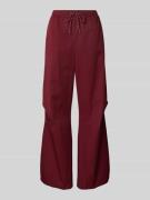 JAKE*S STUDIO WOMAN Hose mit elastischem Bund und Tunnelzug in Bordeau...