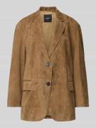 Weekend Max Mara Regular Fit Lederjacke aus echtem Ziegenvelours Model...