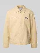 REVIEW Twill Übergangsjacke mit Eingrifftaschen in Beige, Größe L