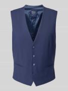 MCNEAL Slim Fit Weste mit Paspeltaschen in Marine, Größe 50
