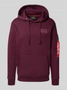 Alpha Industries Hoodie mit Kapuze in Bordeaux, Größe L