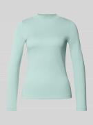Christian Berg Woman Longsleeve mit Stehkragen in Helltuerkis, Größe L