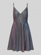Jake*s Cocktail Cocktailkleid mit V-Ausschnitt in Mittelgrau Melange, ...
