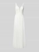 Mascara Brautkleid mit Spitzenbesatz in Ecru, Größe 40