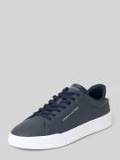 Tommy Hilfiger Low Top Sneaker aus Leder-MIx in Dunkelblau, Größe 40