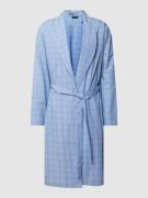 Hanro Bademantel aus reiner Baumwolle mit Gitterkaro Modell 'Ian Robe'...