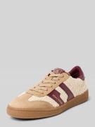 Marc O'Polo Low Top Sneaker aus Leder-Mix in Sand, Größe 37