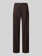 SEDUCTIVE Wide Leg Wollhose mit Bügelfalten Modell 'LUCA' in Dunkelbra...