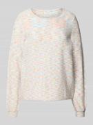 Christian Berg Woman Strickpullover mit Rundhalsausschnitt in Offwhite...