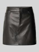 Noisy May Minirock in Leder-Optik Modell 'KATE' in Black, Größe L