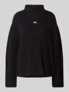 Tommy Jeans Relaxed Fit Strickpullover aus reiner Baumwolle in Black, ...