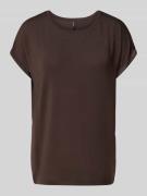 Vero Moda Regular Fit T-Shirt aus Lyocell-Mix Modell 'AVA' in Schoko, ...