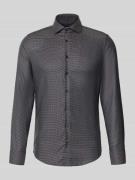 SEIDENSTICKER Slim Fit Business-Hemd mit Kentkragen in Anthrazit, Größ...