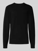 MCNEAL Strickpullover mit gerippten Abschlüssen in Black, Größe L