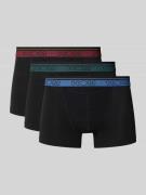 HOM Trunks mit Label-Bund Modell 'Tiago' im 3er-Pack in Black, Größe L