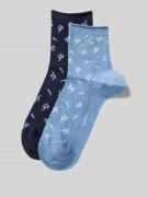 Esprit Socken mit Allover-Muster Modell 'Twing' im 2er-Pack in Dunkelb...