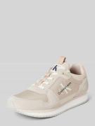 Calvin Klein Jeans Ledersneaker mit Label-Schriftzug in Weiss, Größe 4...