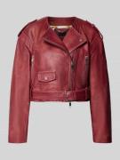 BOSS Orange Regular Fit Lederjacke aus echtem Büffelleder Modell 'SADO...