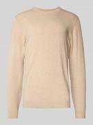 MCNEAL Strickpullover mit gerippten Abschlüssen in Sand Melange, Größe...