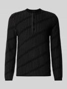 Emporio Armani Regular Fit Strickpullover aus Leinen-Viskose-Mix in Bl...
