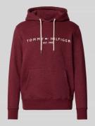 Tommy Hilfiger Oversized Hoodie aus Baumwoll-Mix in Bordeaux, Größe L