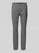 comma Slim Fit Stoffhose mit elastischem Bund in Black, Größe 38