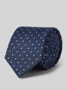 OLYMP Seidenkrawatte mit Strukturmuster in Marine, Größe 1