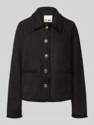 ICHI Blazer mit Knopfleiste Modell 'KATE' in Black, Größe L