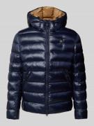Blauer Usa Steppjacke mit Zweiwege-Reißverschluss Modell 'ADAMS' in Ma...