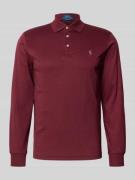 Polo Ralph Lauren Slim Fit Poloshirt in Logo-Stitching in Bordeaux, Gr...