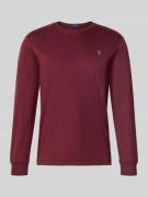 Polo Ralph Lauren Longsleeve mit gerippten Abschlüssen in Bordeaux, Gr...