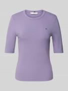 Tommy Hilfiger Slim Fit T-Shirt aus Viskose-Mix in Lavender, Größe L