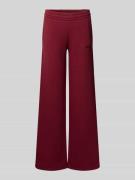 Review Sweatpants mit elastischem Bund in Bordeaux, Größe L