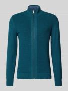 MCNEAL Strickjacke mit Stehkragen in Petrol Melange, Größe L