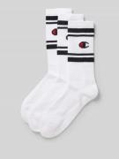 CHAMPION Socken mit Logo-Stitching Modell 'Crew' im 3er-Pack in Weiss,...