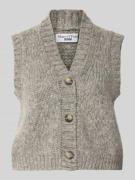 Marc O'Polo Denim Regular Fit Strickweste aus Schurwoll-Mix in Hellgra...