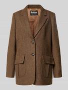 Barbour Shaped Fit Longblazer aus reiner Wolle Modell ´ELM` in Cognac,...