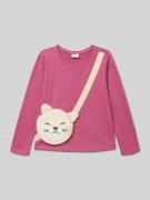 s.Oliver RED LABEL Loose Fit Langarmshirt aus reiner Baumwolle in Fuch...