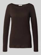 Marc O'Polo Regular Fit Langarmshirt aus reiner Baumwolle in Dunkelbra...