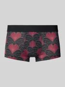 HOM Trunks mit floralem Allover-Print Modell 'Carlyle' in Bordeaux, Gr...