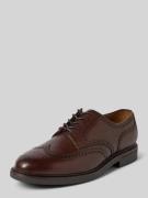 Polo Ralph Lauren Lederderby mit Ziernaht Modell 'ASHER' in Mittelbrau...