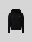 MAISON KITSUNÉ Hoodie mit Label-Stitching in Black, Größe L
