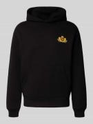 REVIEW Sweatshirt mit Motiv-Print in Black, Größe L