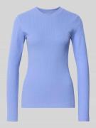 Marc O'Polo Denim Slim Fit Langarmshirt aus Baumwoll-Mix in Bleu, Größ...