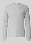 Calvin Klein Jeans Longsleeve mit Strukturmuster in Hellgrau Melange, ...