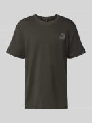 G-Star Raw T-Shirt mit Label-Print in Dunkelgrau, Größe L
