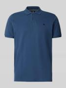 Lerros Poloshirt mit Label-Stitching in Blau, Größe L