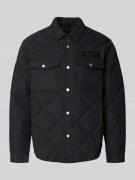 Replay Hemdjacke mit Kentkragen in Black, Größe L